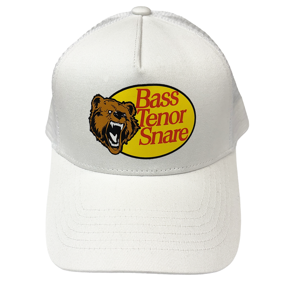 Bass Tenor Snare Trucker - White