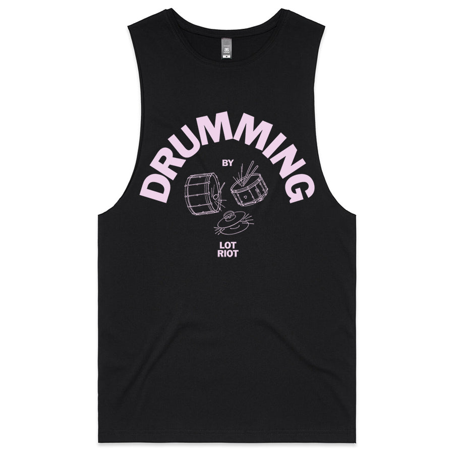 Drumming Tank - Black/Light Lav